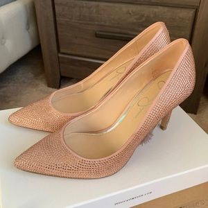 Jessica Simpson Pointed Toe Levin Pump Nude Blush
